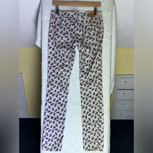 ISABEL MARANT ETOILE Floral Print Corduroy Pants Y2K Low Rise US 6 Purple Luxury - Picture 6 of 12